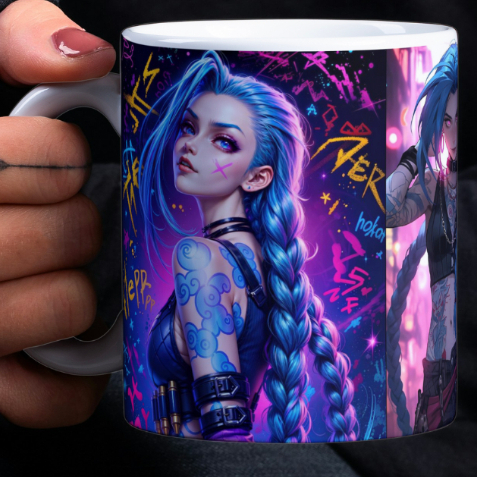 Caneca Animes "Jinx série Arcade"