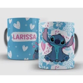 Caneca Personalizada Stitch/Angel azul ou Rosa 325ml