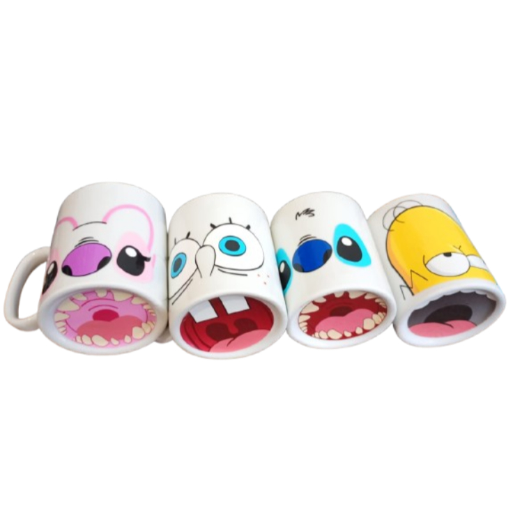 5 Canecas Bocão personalizadas 350ml